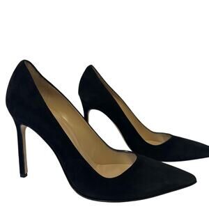Manolo Blahnik BB 105mm Suede Pumps Black size IT 38 Heels Italy Classic Luxury